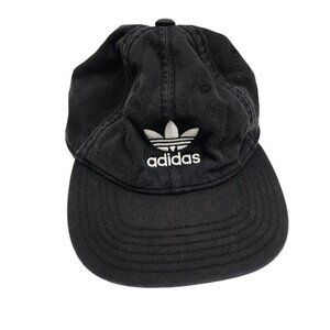 Adidas Men's Black Dad Hat Adjustable Strap & Logo‎ Classic Retro Fading